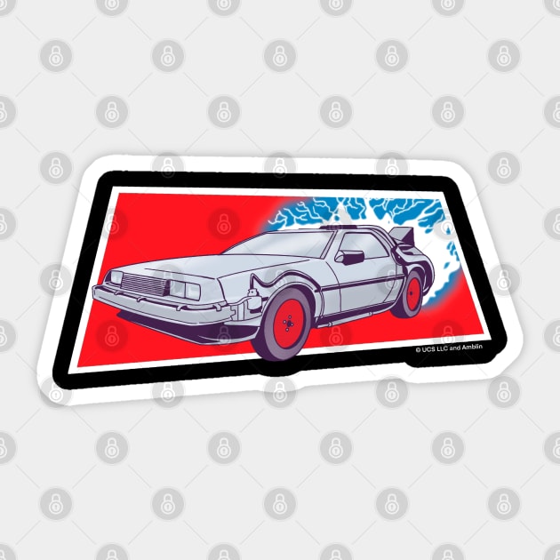 Back to Delorean Sticker by Malakian Art